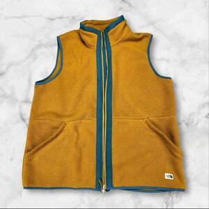 The North Face Carbondale Vest Adult X-Large Yellow Fleece Full Zip
